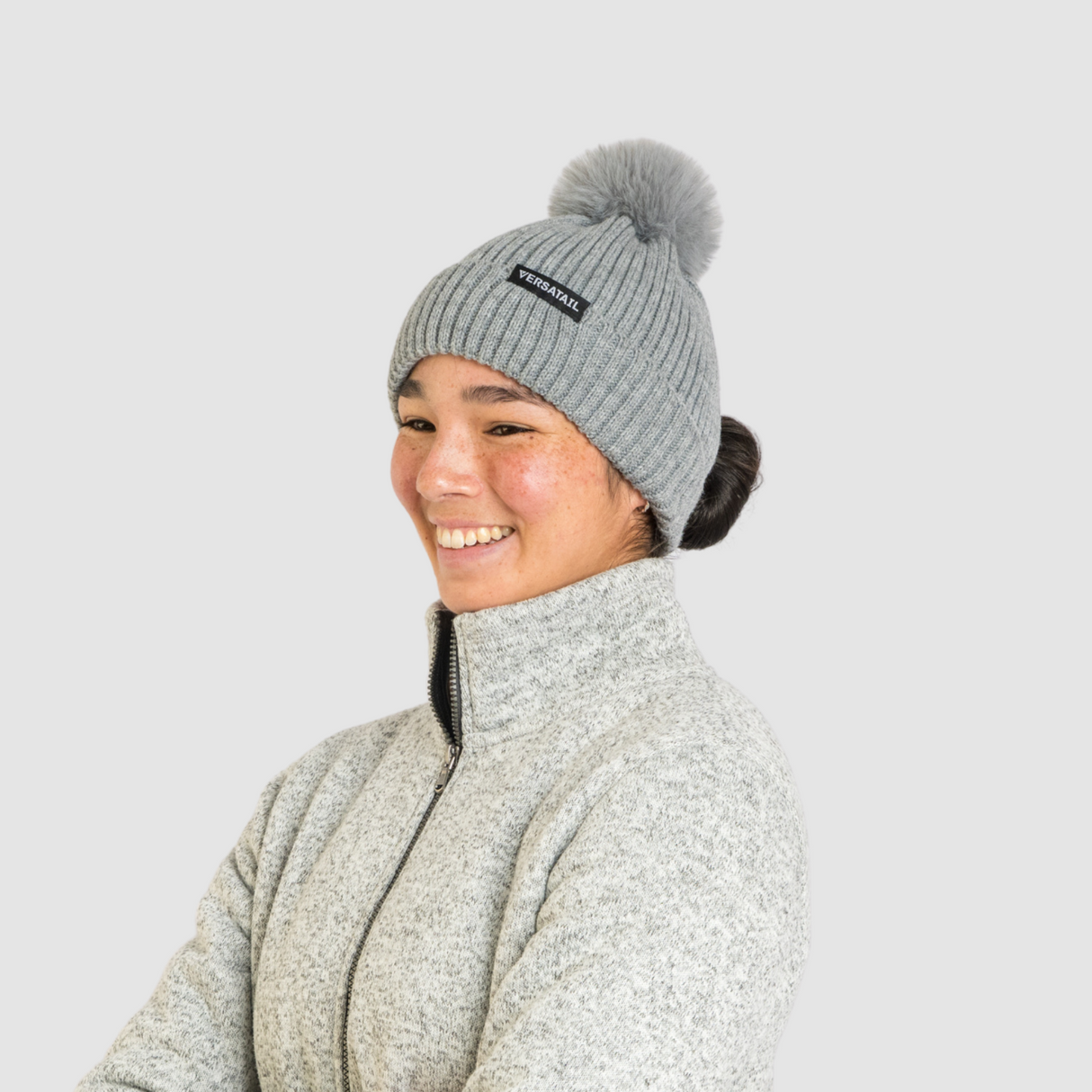 The Magni-Strip® Bobble Hat Grey