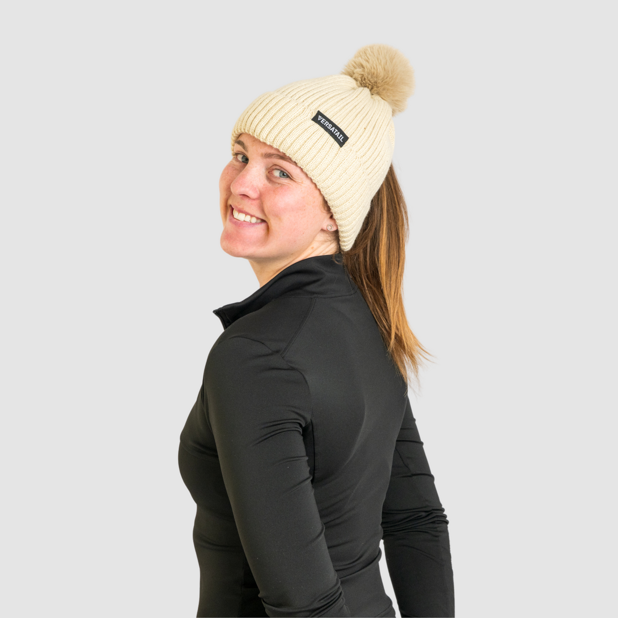 The Magni-Strip® Bobble Hat Beige