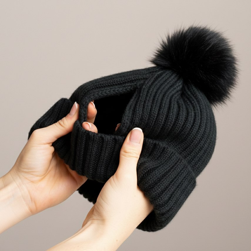 The Magni-Strip® Bobble Hat Black