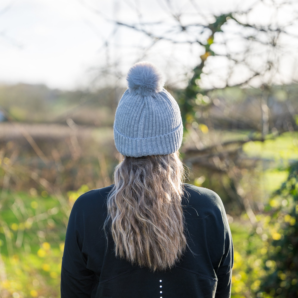 The Magni-Strip® Bobble Hat Grey