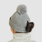 The Magni-Strip® Bobble Hat Grey