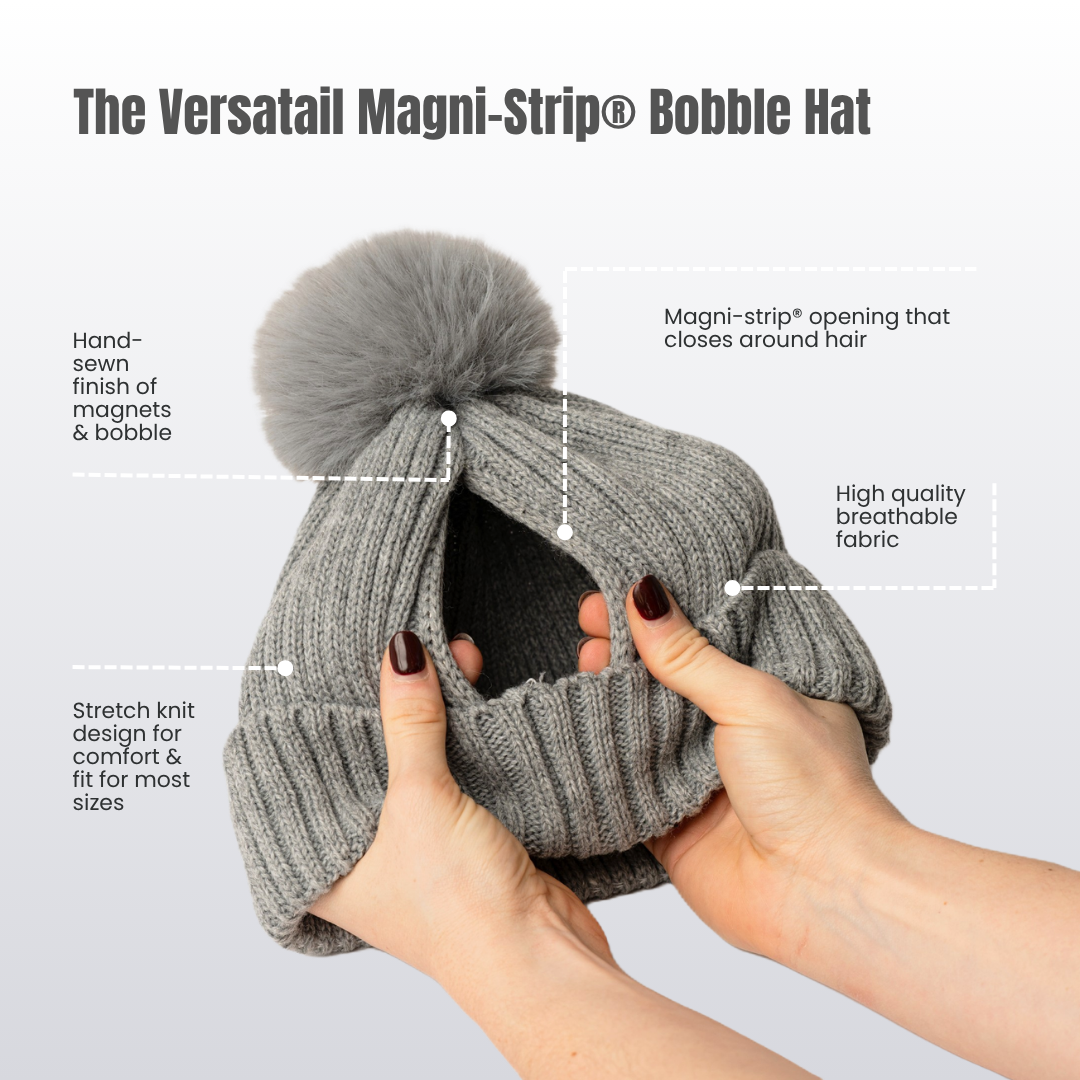 The Magni-Strip® Bobble Hat Grey