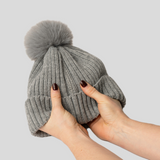The Magni-Strip® Bobble Hat Grey